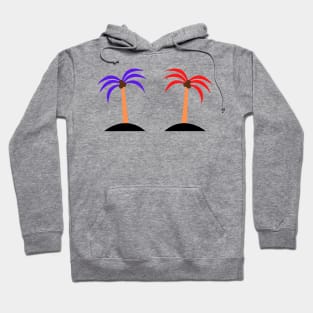 red purple palm tree texture Hoodie